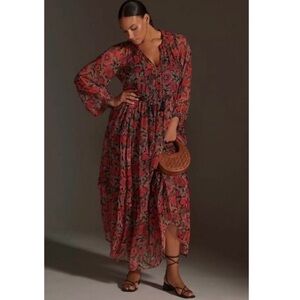 Anthropologie - The Maria Printed Chiffon Maxi Dress